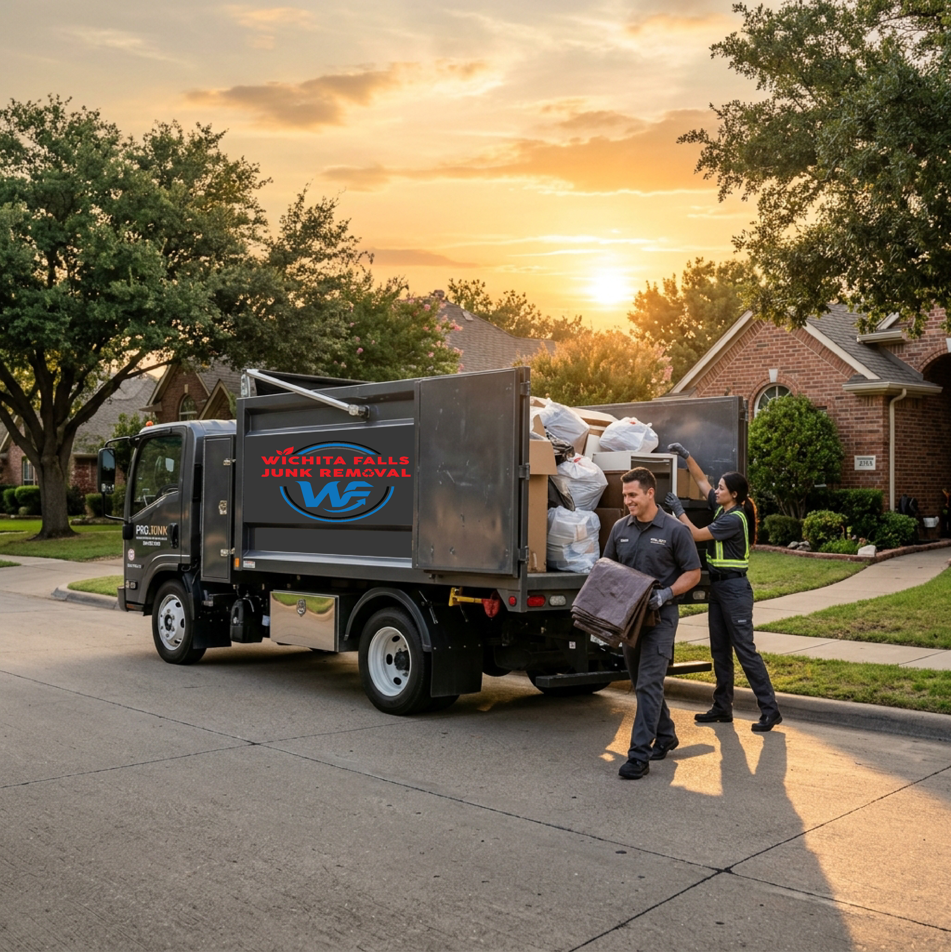 Professional junk removal team